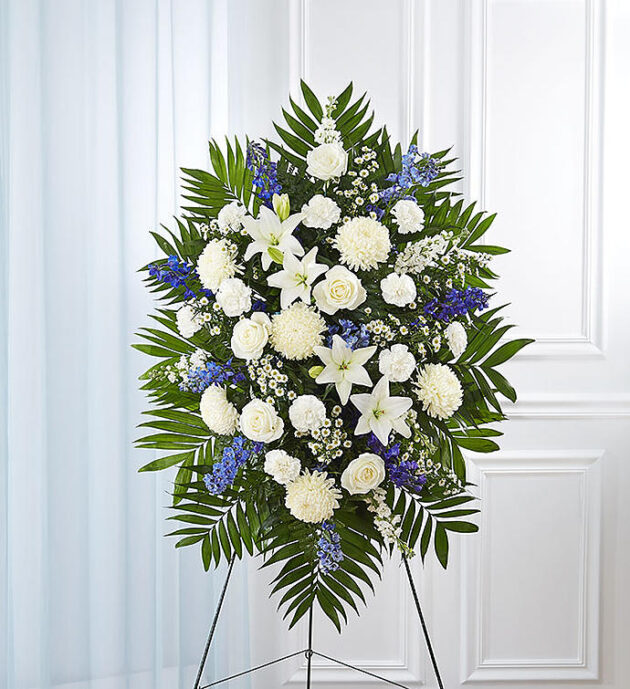 Clouds of Memories Standing Spray Blue & White (may need 24HR notice call & ask)