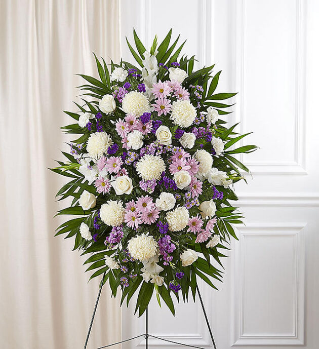 Lavender & White Standing Spray