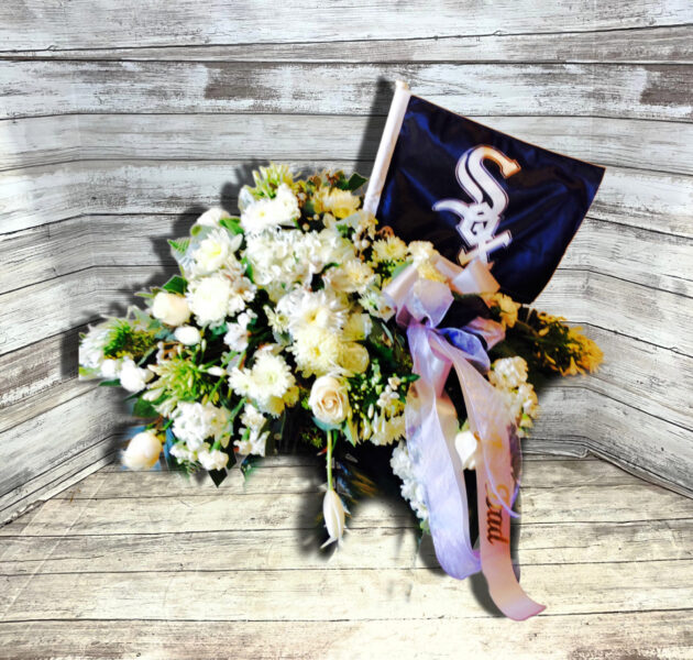 Sox Casket Cover LOCAL DELIVERY ONLY (May need 24/48hr notice)