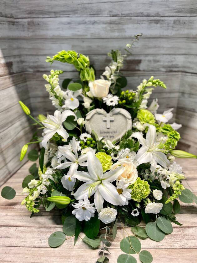 Stone Plaque Sympathy Arrangement