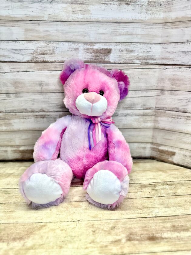 Purple Petal Tie-Dye Teddy